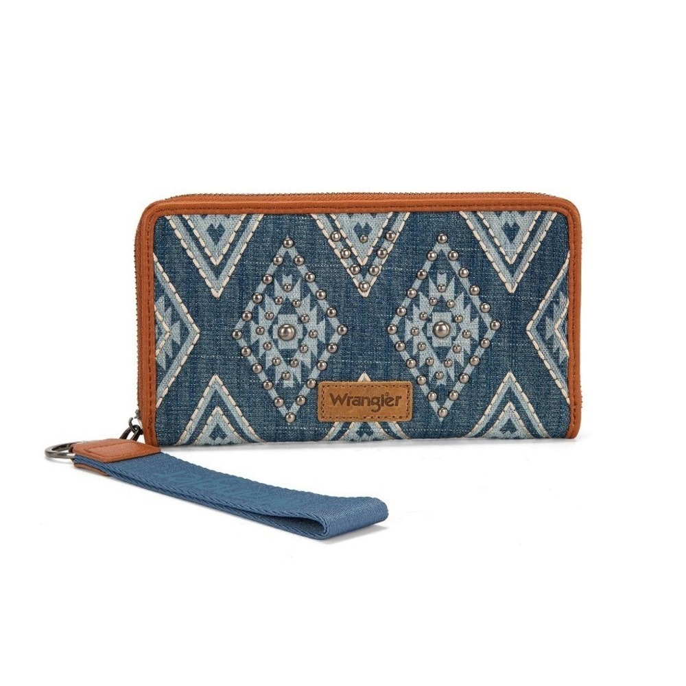 Wrangler Aztec Studded Wallet/Wristlet - Jean WG435-W006JN